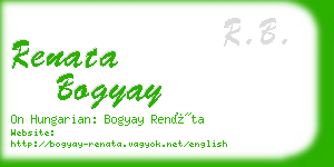 renata bogyay business card